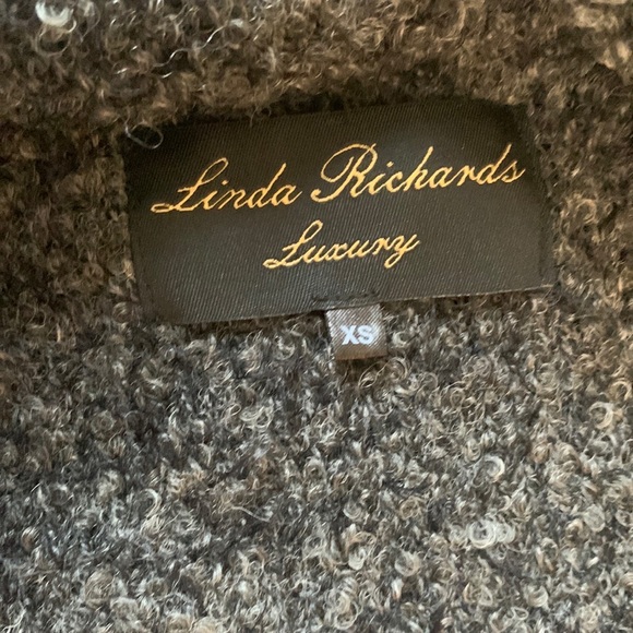 Linda Richards Genuine Rabbit Fur & Knit Vest (XS) Charcoal - Picture 6 of 7